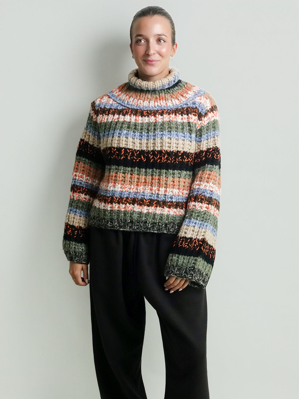 CHUNCKY MULTISTREAPE SWEATER MULTICOLOUR