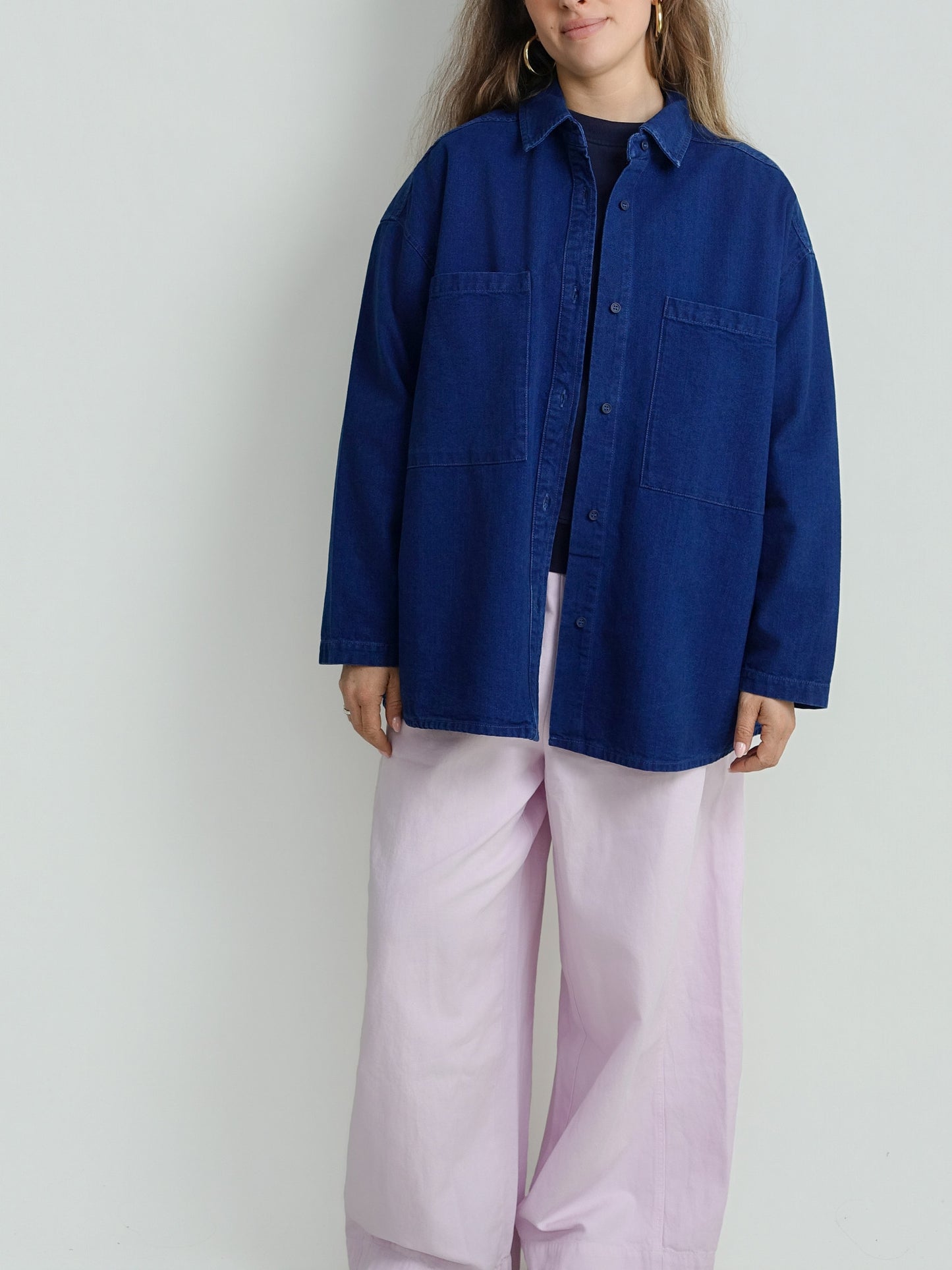 COMOW BLOUSE RAW BLUE