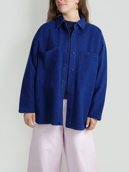 COMOW BLOUSE RAW BLUE