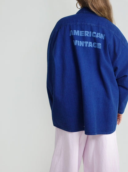 COMOW BLOUSE RAW BLUE