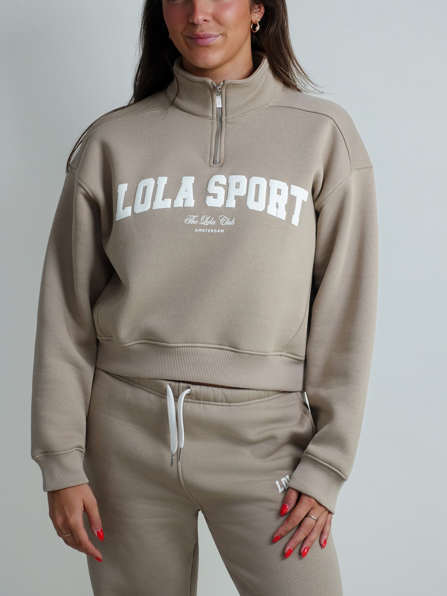 THE LOLA CLUB JAYLA HALF ZIP SAND