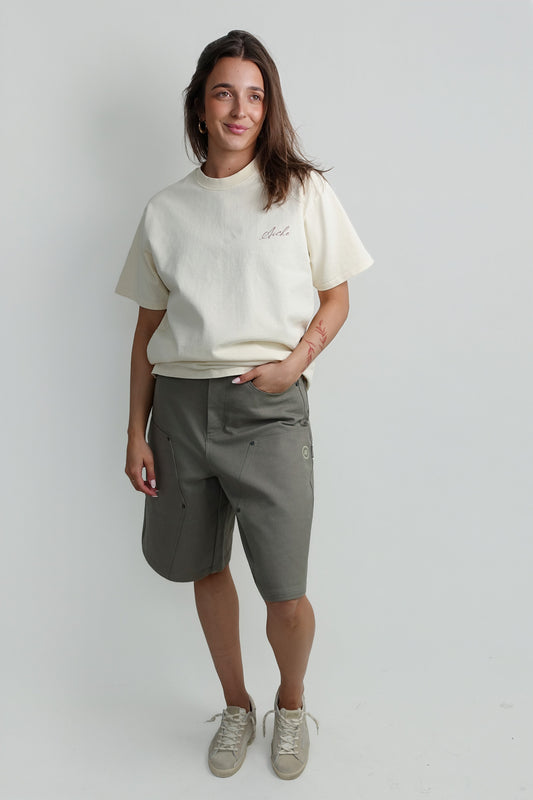 A LOGO CARPENTER SHORTS WASHED ARMY