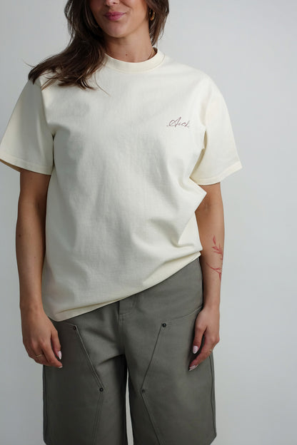 AICHEISM SCRIPT T-SHIRT CREME