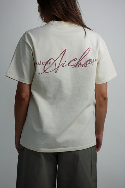 AICHEISM SCRIPT T-SHIRT CREME
