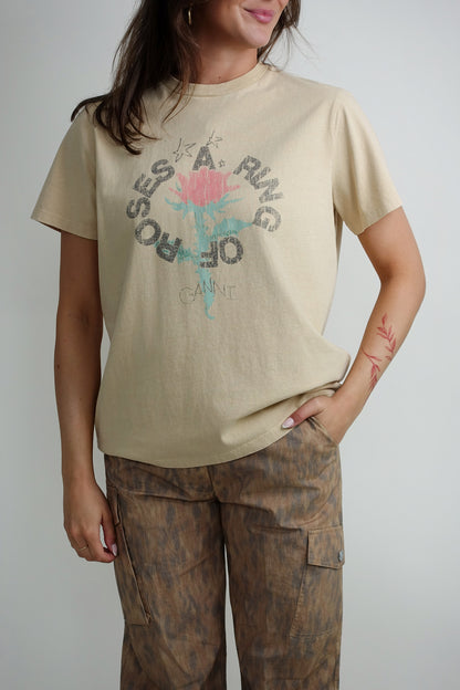 FUTURE HEAVY JERSEY OVERSIZED T-SHIRT SAFARI