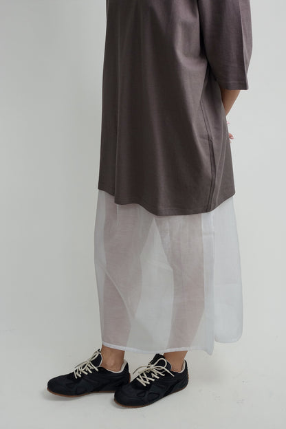 PENCIL XL WHITE COTTON SILKVOILE