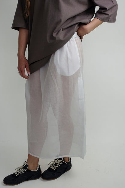 PENCIL XL WHITE COTTON SILKVOILE