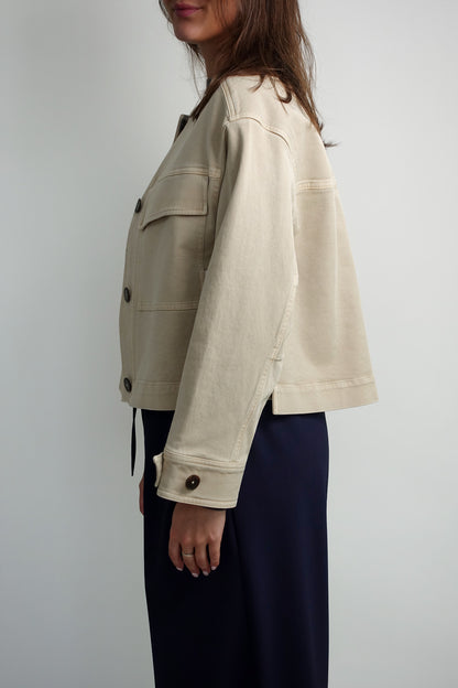CROPPED UTILITY JACKET CAMEL BEIGE