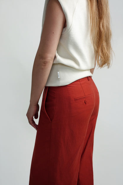 WAISTED CREWNECK WITHERIT BEIGE