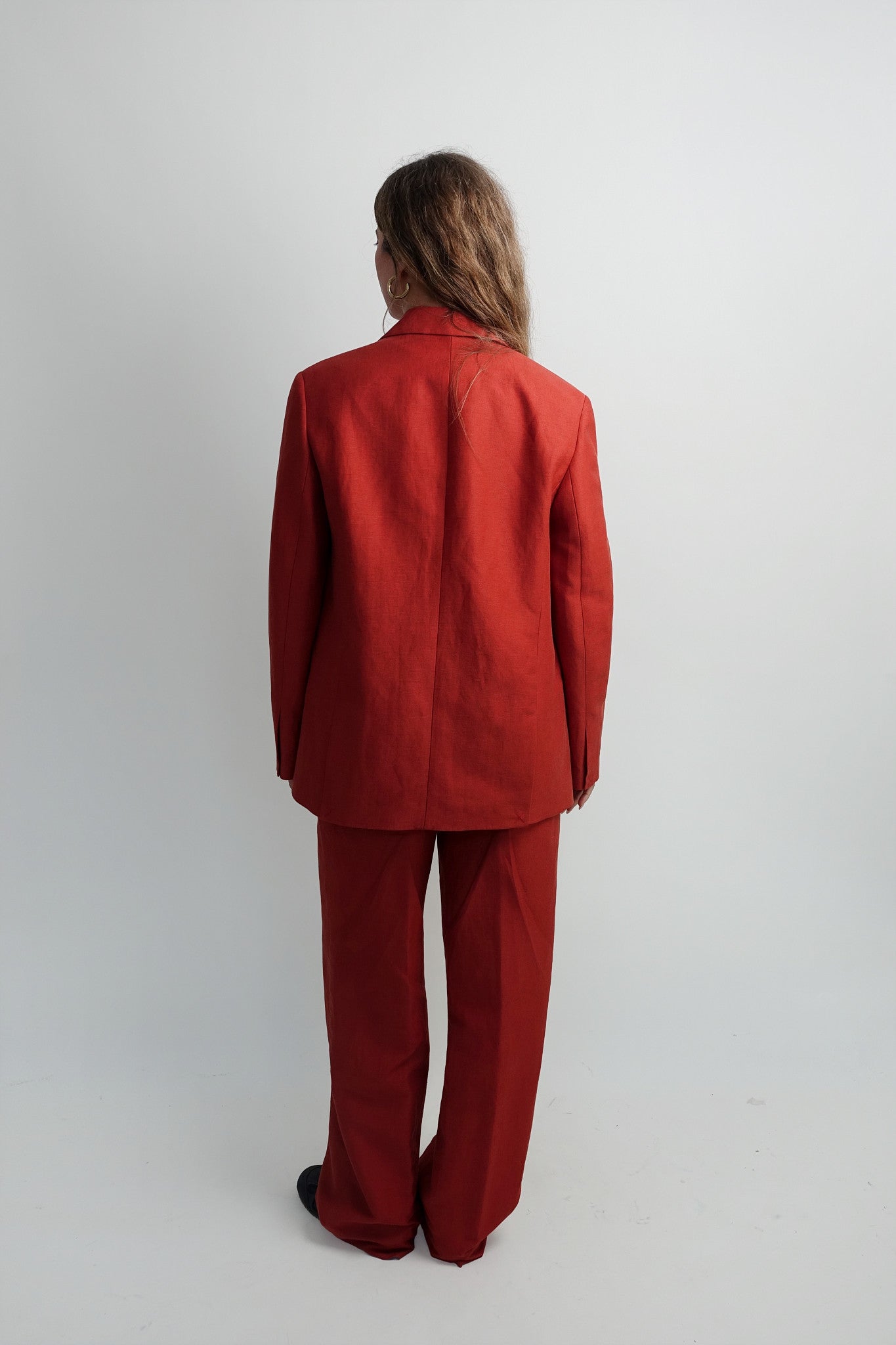 CONTEMPORARY BLAZER BRICK RED