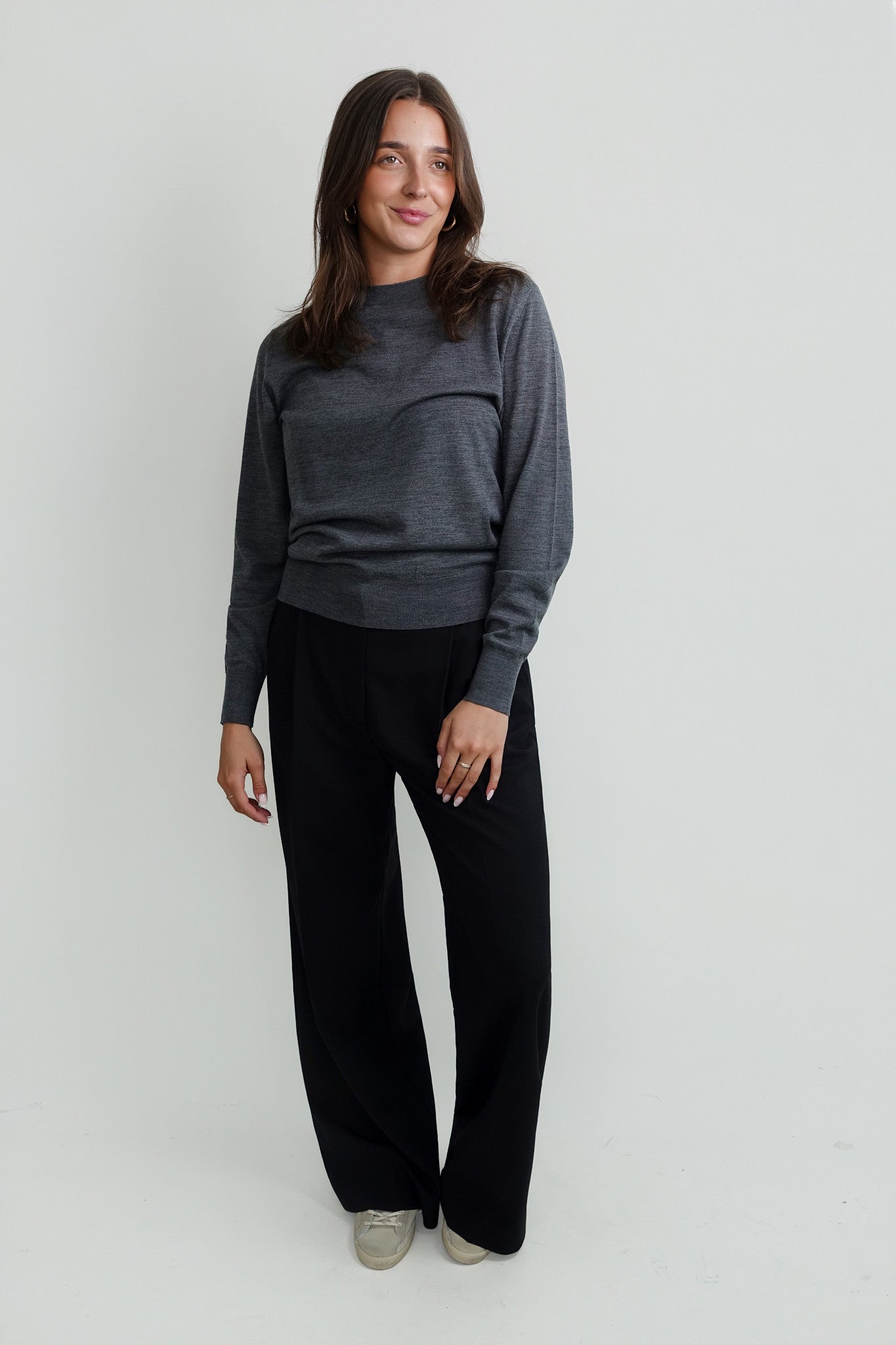 DARCEY WOOL TROUSERS BLACK