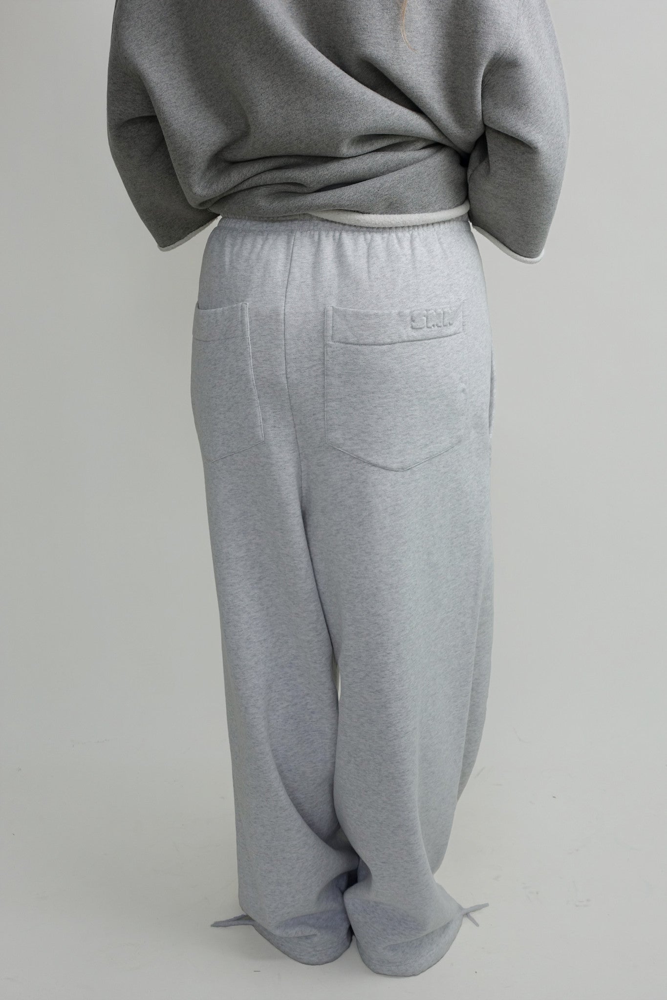 HUGO BAGGY SWEAT PANTS GREY MELANGE