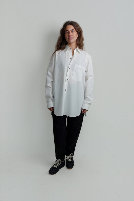 BRYNETH LANGARMHEMD OFF-WHITE