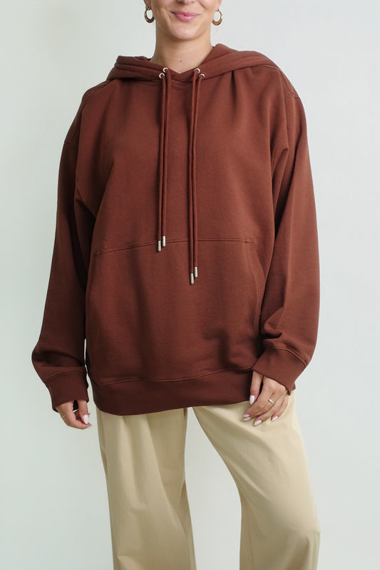 HAXEL M.K.HOODIE COGNAC