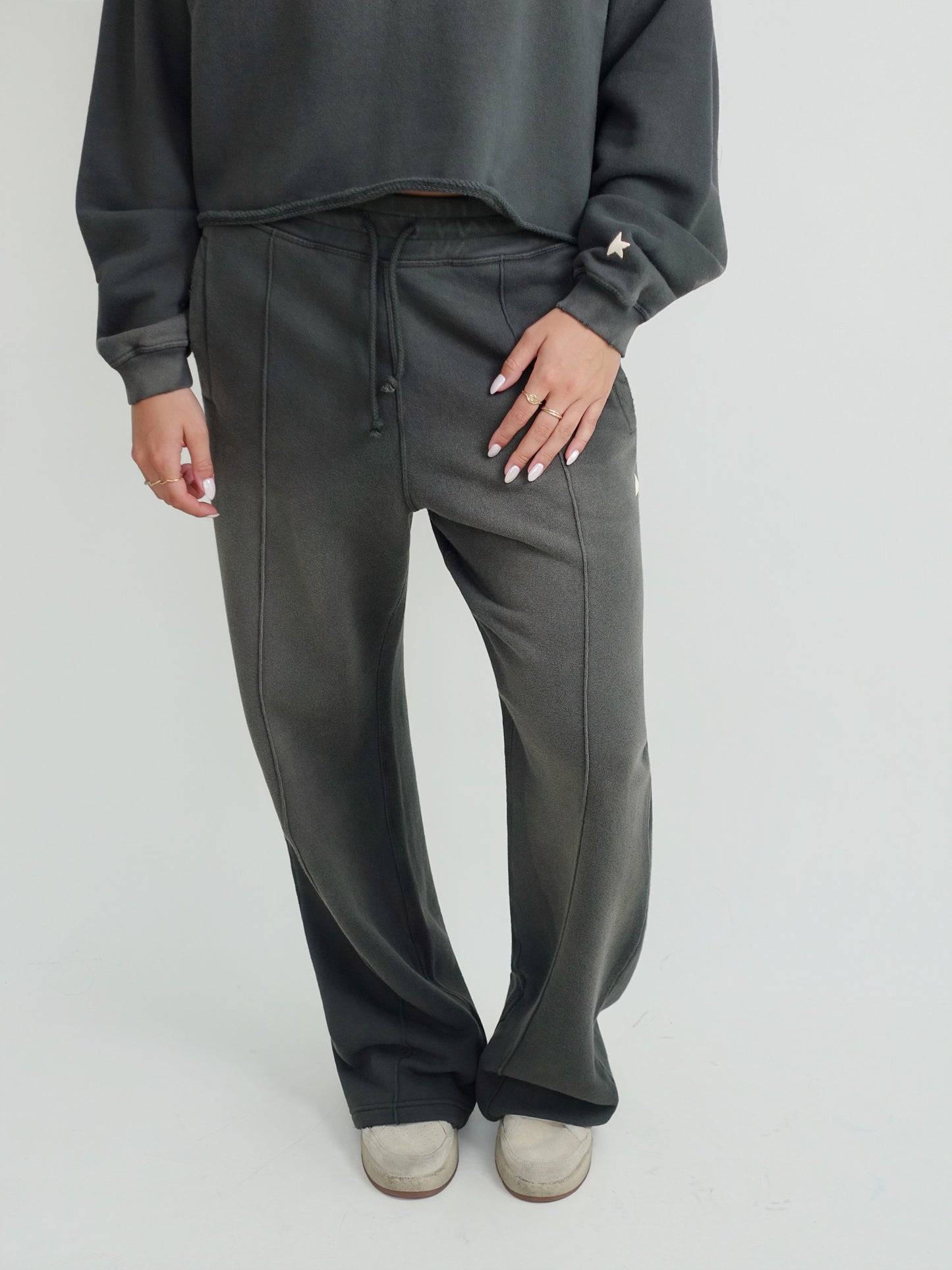 UNISEX WIDE JOGGING PANT CHARCOAL