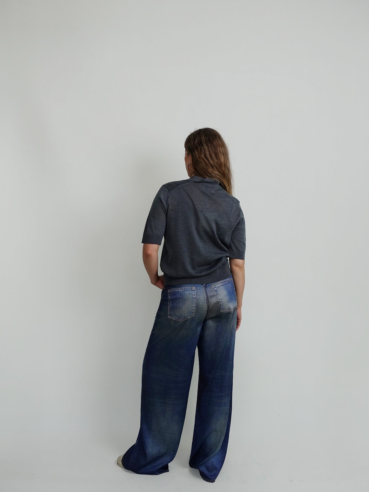 MIGO FINE SHORT-SLEEVE POLO ANTHRACITE MELANGE