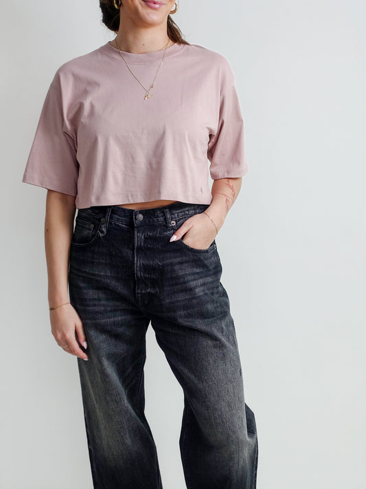 CROPPED T-SHIRT GUPO PETAL ROSE