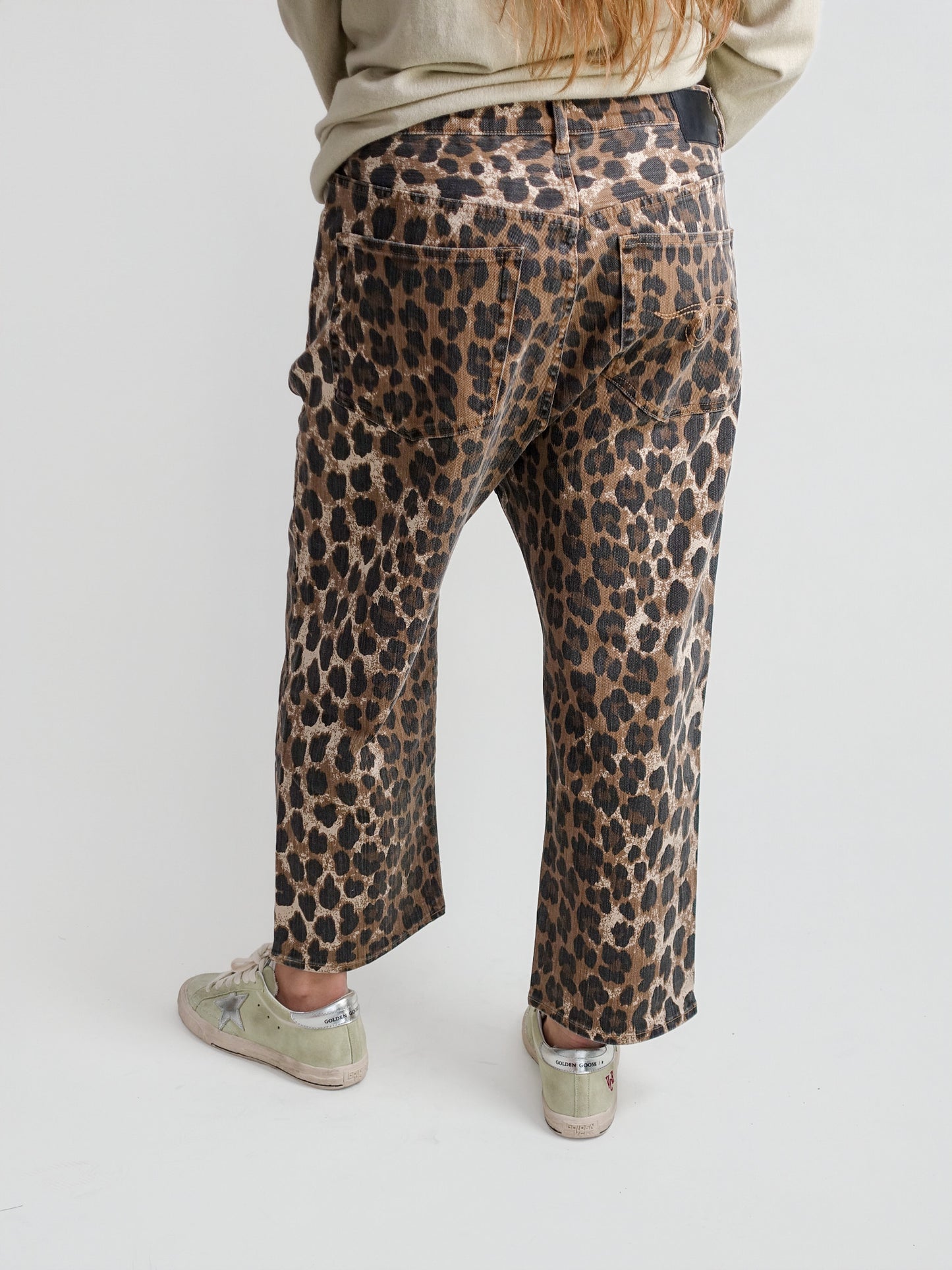 TAILORED DROP STONE WASHED LEOPARD