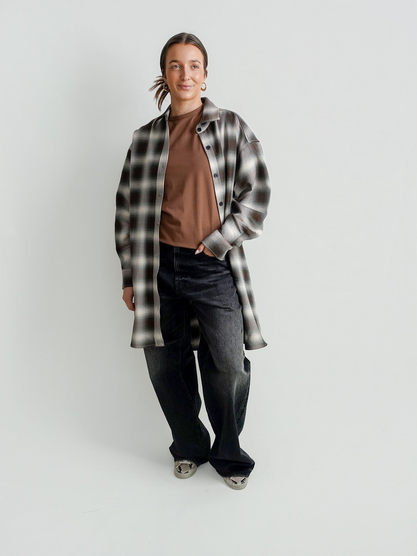 SHIRT DRESS DARK RAISIN RED