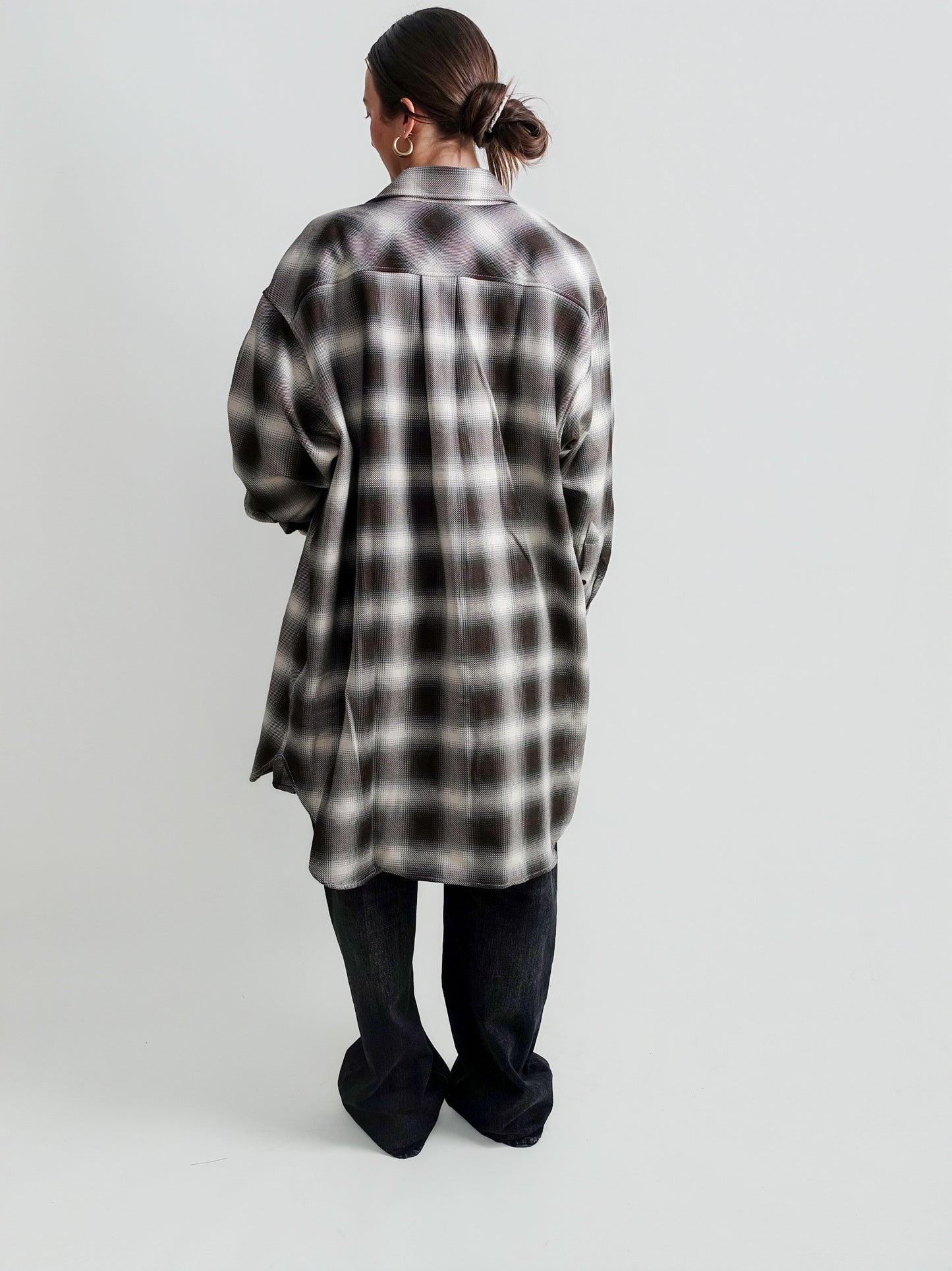 SHIRT DRESS DARK RAISIN RED