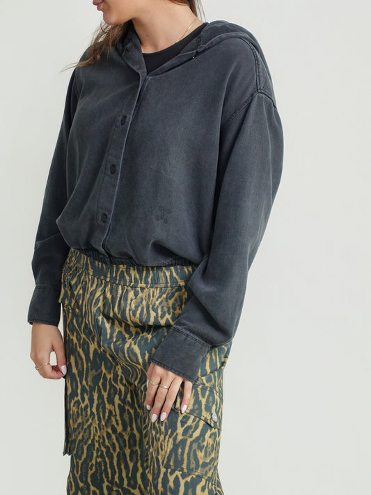 SHIRT WITH HOOD BLACK