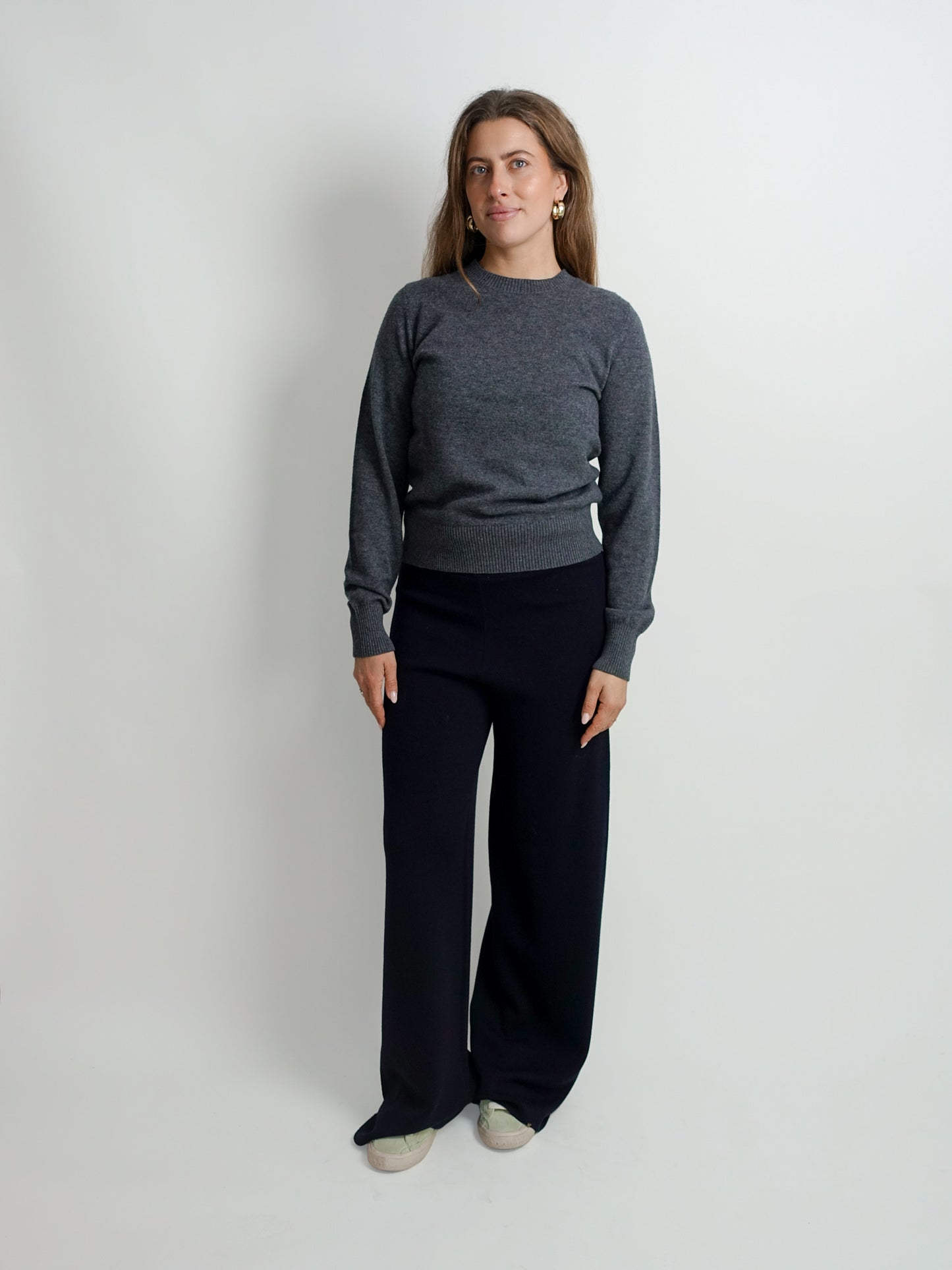 CREWNECK MERINO WOOL GREY