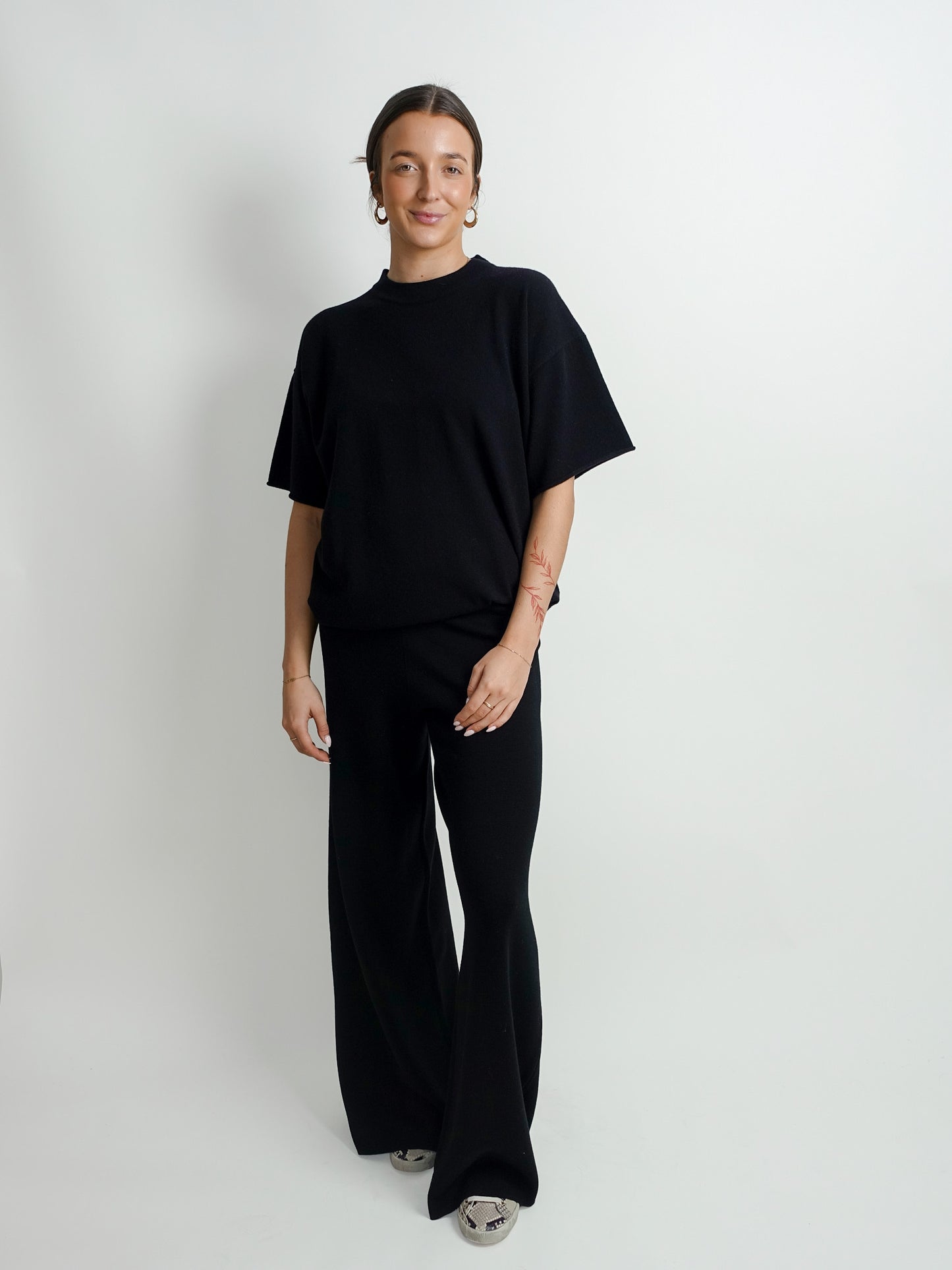 T-SHIRT WOOL CASHMERE BLACK