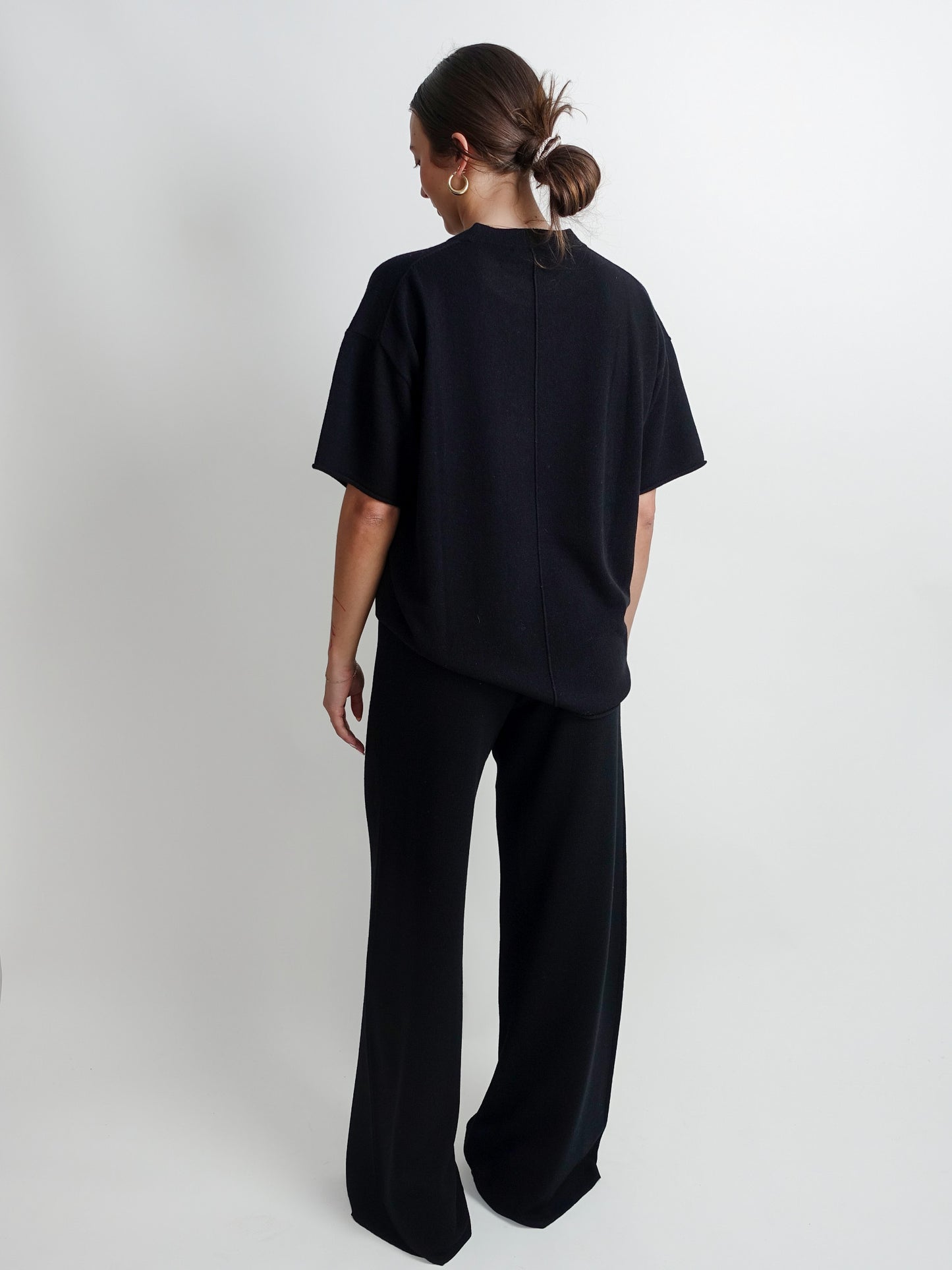 T-SHIRT WOOL CASHMERE BLACK
