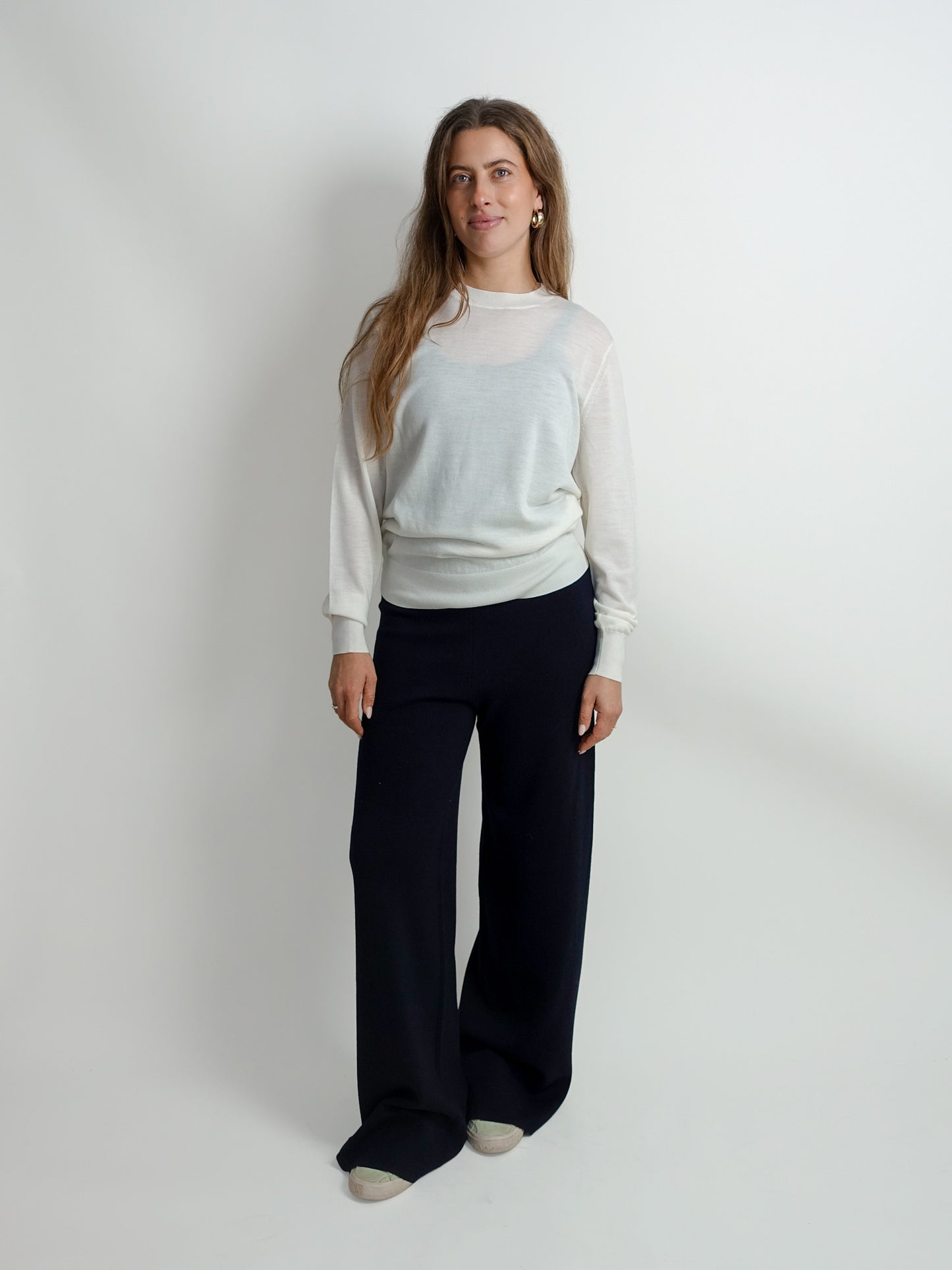 CREWNECK MERINO WOOL OFF WHITE