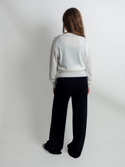 CREWNECK MERINO WOOL OFF WHITE