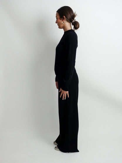 CREW WOOL CASHMERE BLACK