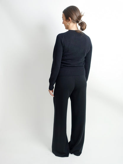 CREW WOOL CASHMERE BLACK