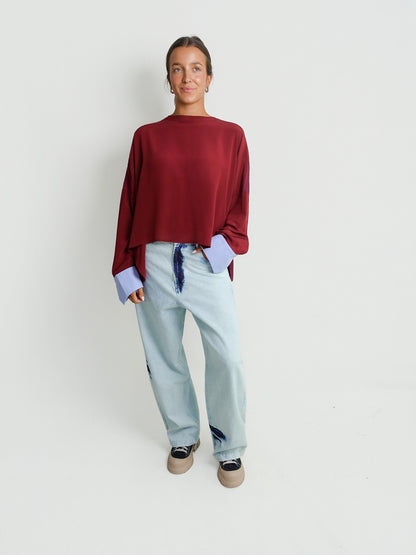 GIGI TYE-DYE PANT BLUE DENIM