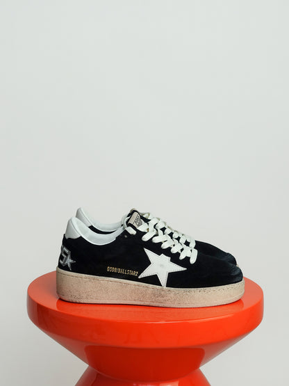 BALLSTAR 2 SUEDE UPPER AND SPUR LEATHER STAR AND HEEL BLACK/WHITE