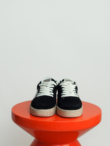 BALLSTAR 2 SUEDE UPPER AND SPUR LEATHER STAR AND HEEL BLACK/WHITE