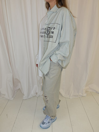 LONG-SLEEVED SHIRT WHITE/IGUANA