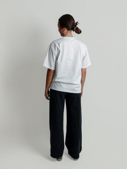 HEAVY COTTON JERSEY BEADED BABY TIGER PRINT BRIGHT WHITE