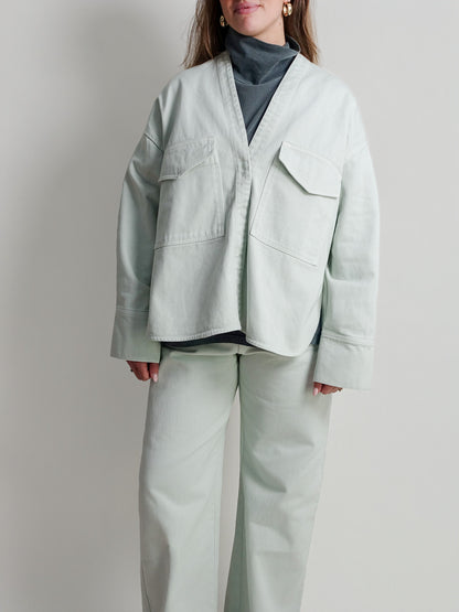 TAROSA OVERSIZED DENIM SHIRT MINT MIST