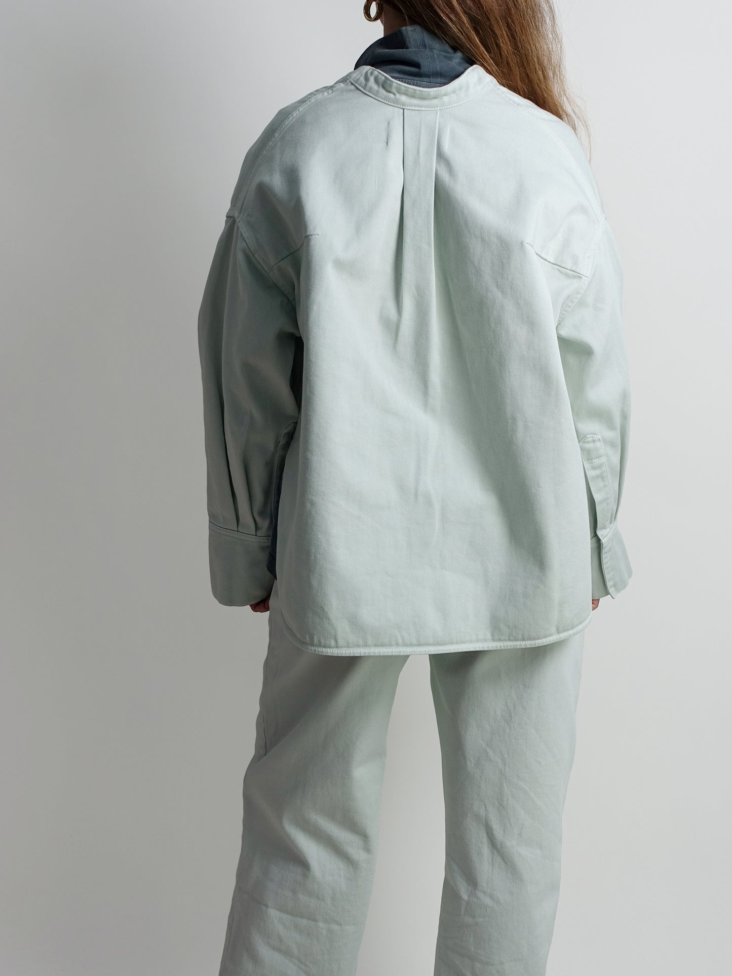 TAROSA OVERSIZED DENIM SHIRT MINT MIST
