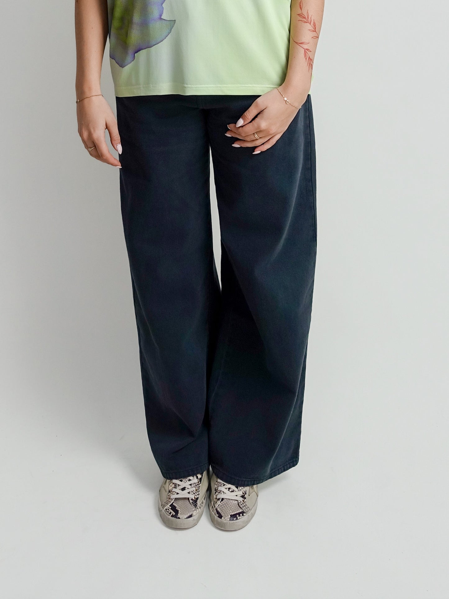 PULLOS WIDE FIT JEANS DEEP PETROL