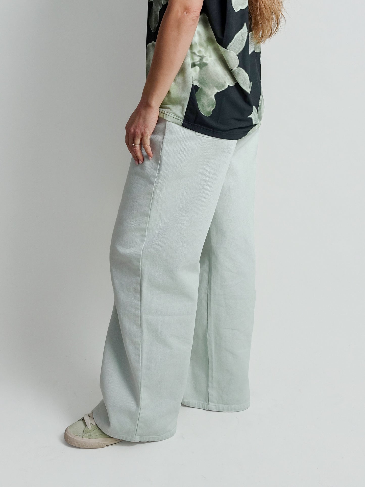 PULLOS WIDE FIT JEANS MINT MIST