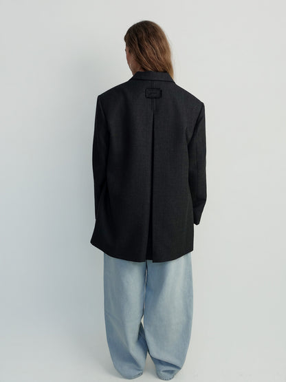 WOOL SUITING BLAZER PHANTOM