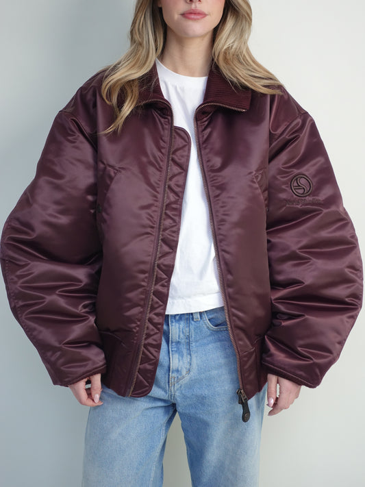 BOMBER JACKET BURGUNDY