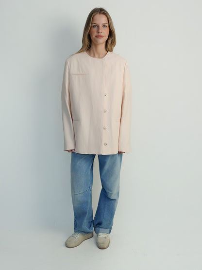 BONO DOUBLE-BREASTED JACKET CREAM ROSE