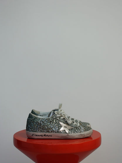 SUPER STAR GLITTER PLATINUM/GREEN