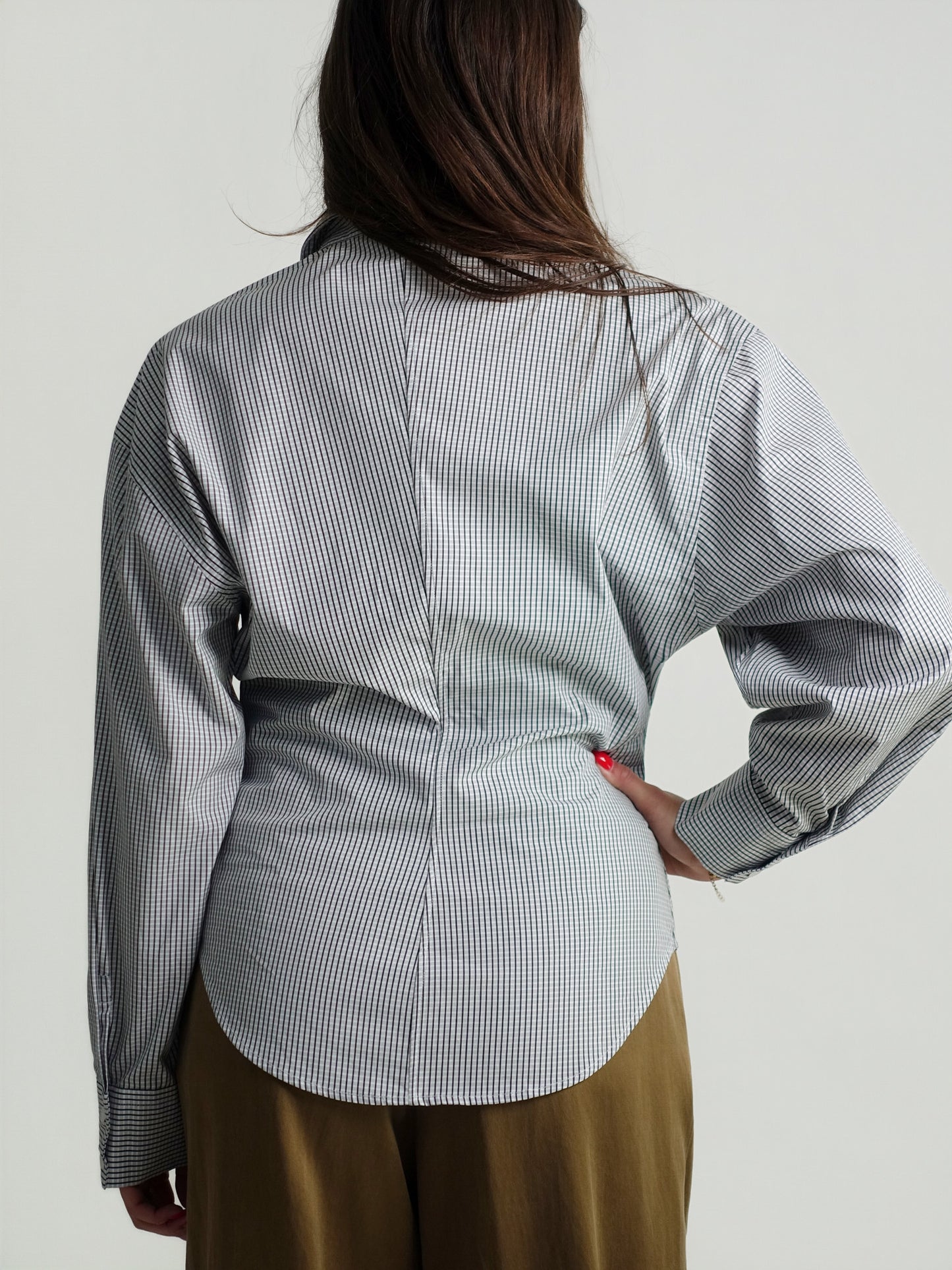 HOURGLASS MICROCHECK SHIRT WHITE/ BLACK MICROCHECK