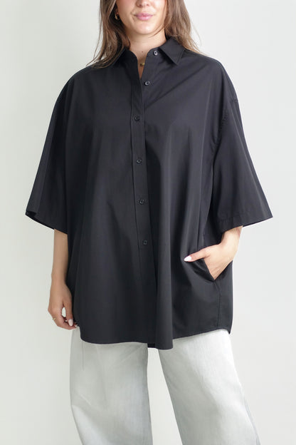OVERSIZED SHORT SLEEVE SHIRT BLACK