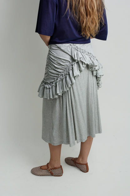HUMAIRAH 3606 W.K.SKIRT GREY MELANGE
