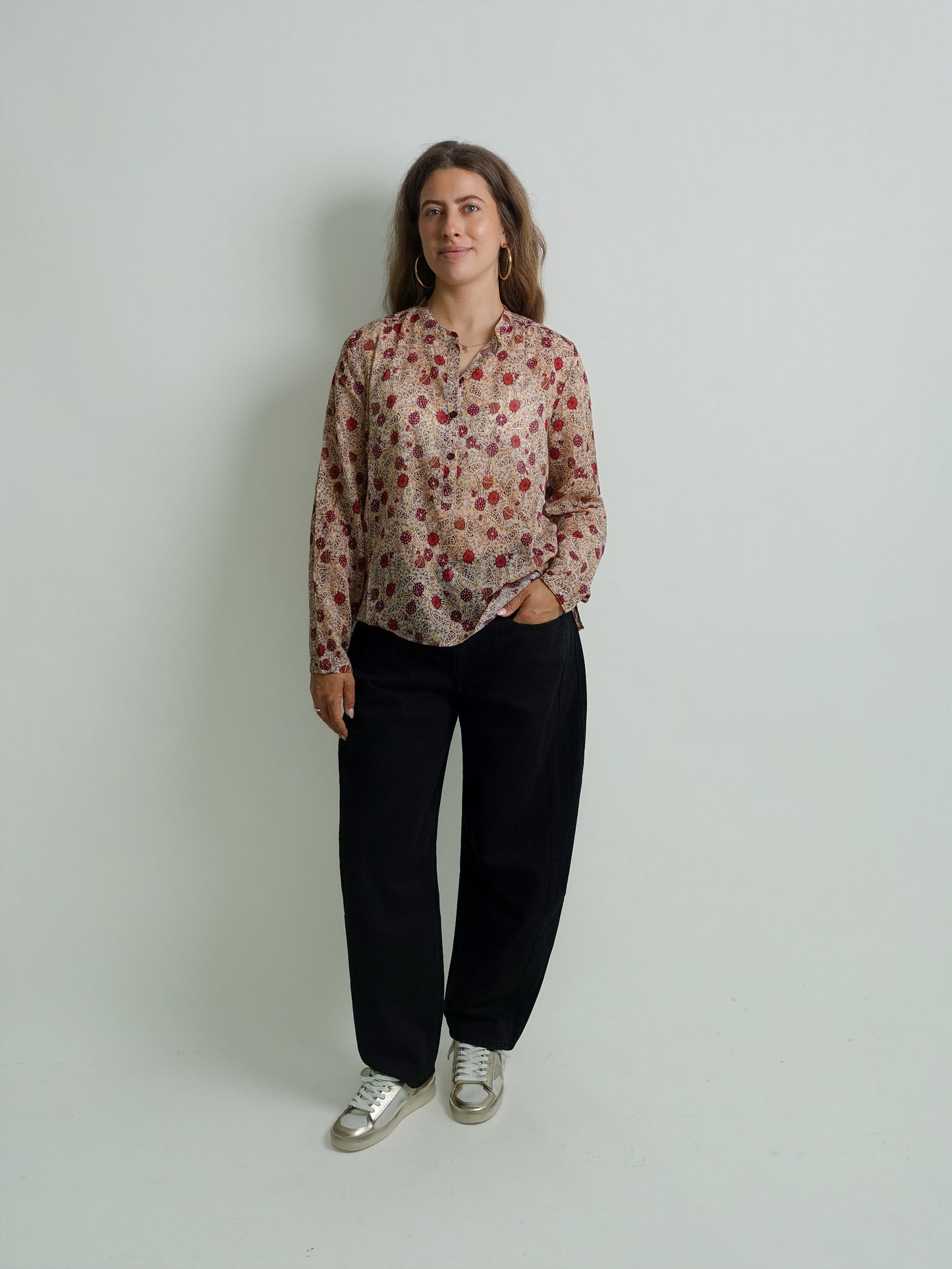 MARIA ECRU/RASPBERRY