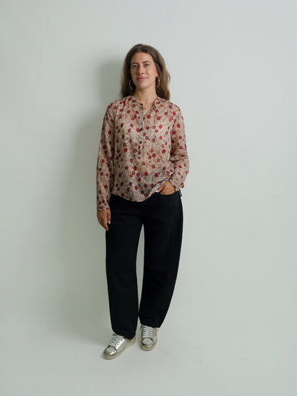 MARIA ECRU/RASPBERRY